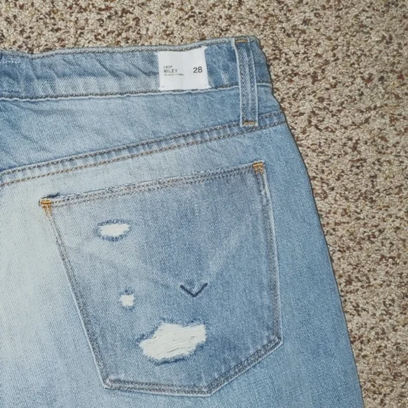 NWOT HUDSON Riley Distressed Rhinestone Button Fly Light Relaxed Jeans - Picture 12 of 16
